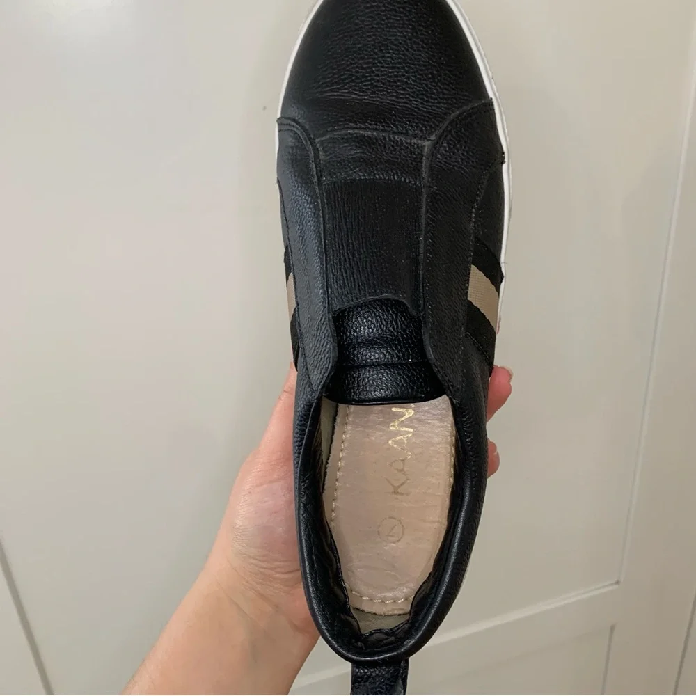 Kaanas Black Slip On Shoe Size 7